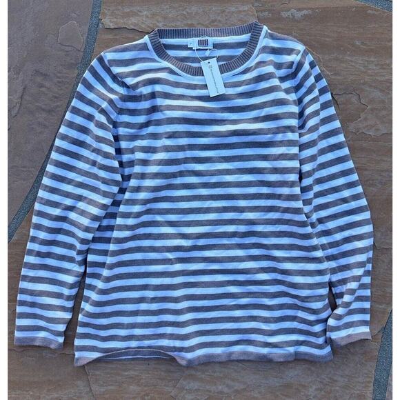 Urban Contenders Beige Striped Sweater Size Large NWT - Picture 1 of 2